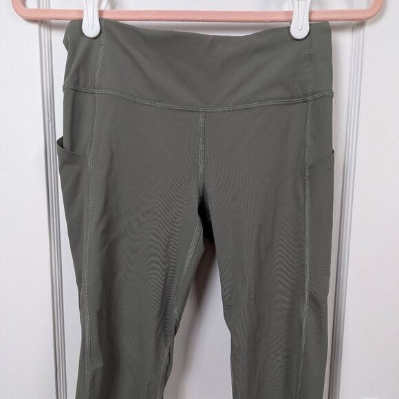 Lululemon | Green Pace Rival Crop Leggings 22" Size 4 - Picture 4 of 9